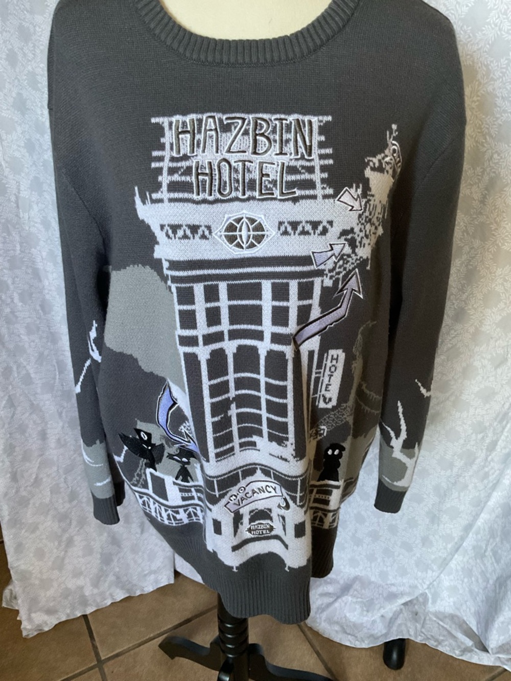 Hazbin Hotel Alastor Intarsia Knit Sweater - Picture 2 of 7